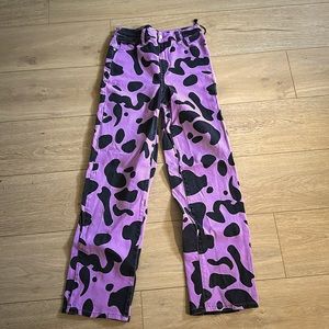 Purple and Black high rise jeans